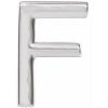 14K White Single Initial F Earring