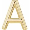 14K Yellow Single Initial A Earring