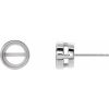 Sterling Silver 5.6 mm Round Tapered Bezel-Set Earring Mounting