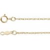 14K Yellow 1 mm Rope 7″ Chain