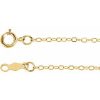 14K Yellow 1.3 mm Flat Cable 7″ Chain