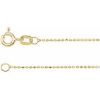 14K Yellow 1 mm Diamond-Cut Bead 7″ Chain