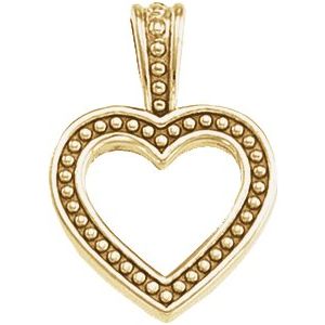 14K Yellow Heart Pendant