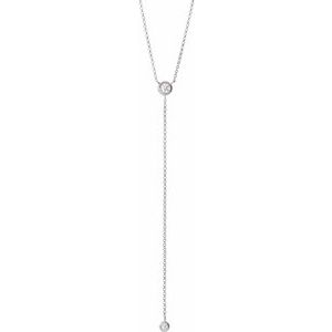 1/5 Ctw Natural Diamond Y Necklace