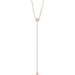 1/5 Ctw Natural Diamond Y Necklace