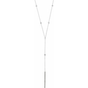 1/3 Ctw Natural Diamond Y Necklace