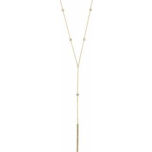 1/3 Ctw Natural Diamond Y Necklace