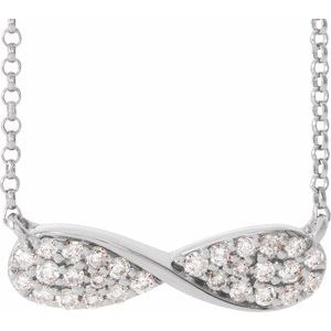 1/6 Ctw Natural Diamond Infinity-Inspired Necklace