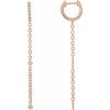 14K Rose 1/4 CTW Natural Diamond Hinged Hoop Earrings