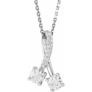 1/2 Ctw Natural Diamond Freeform Necklace