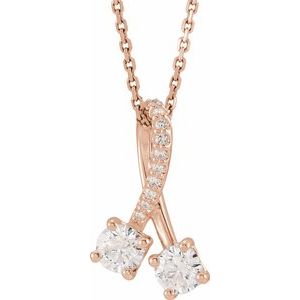 1/2 Ctw Natural Diamond Freeform Necklace