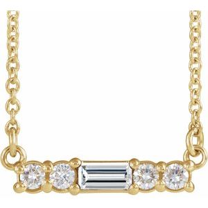 14K Yellow 1/4 CTW Natural Diamond 16″ Necklace