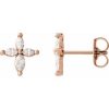 1/3 Ctw Marquise Natural Diamond Cross Earrings