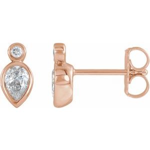 1/3 Ctw Natural Diamond Earrings With Backs