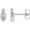 Platinum 1/3 CTW Natural Diamond Bezel-Set Earrings