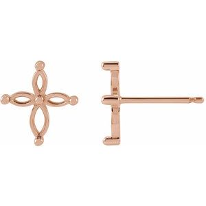 Marquise Cross Earring Mounting