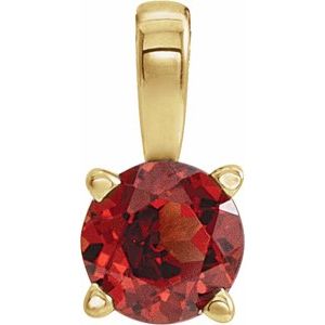 Natural Mozambique Garnet Birthstone Pendant