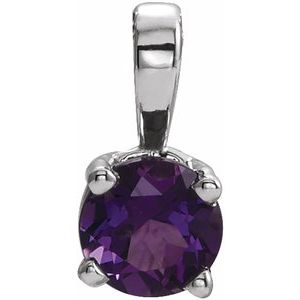 Imitation Amethyst Birthstone Pendant