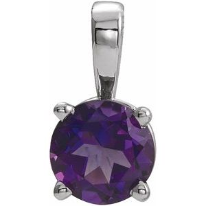 Imitation Amethyst Birthstone Pendant