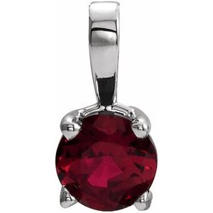 Lab-Grown Ruby Birthstone Pendant