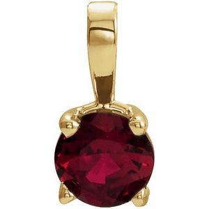 Lab-Grown Ruby Birthstone Pendant