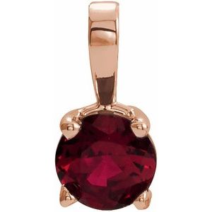 Lab-Grown Ruby Birthstone Pendant