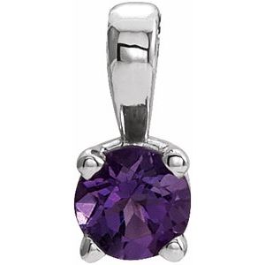 Imitation Amethyst Birthstone Pendant