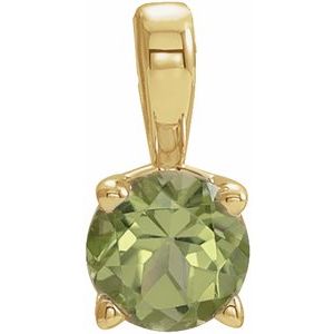 Natural Peridot Birthstone Pendant