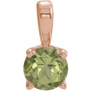 Natural Peridot Birthstone Pendant