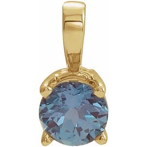 Lab-Grown Alexandrite Birthstone Pendant