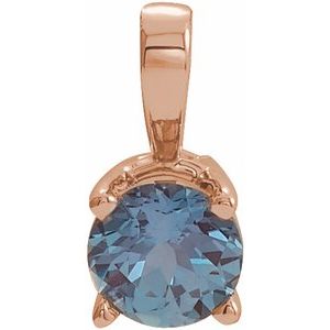 Lab-Grown Alexandrite Birthstone Pendant