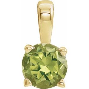 Natural Peridot Birthstone Pendant