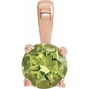 Natural Peridot Birthstone Pendant