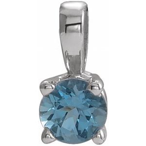 Imitation Aquamarine Birthstone Pendant