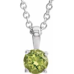 Imitation Peridot Birthstone Necklace