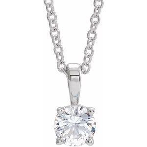 Imitation White Sapphire Birthstone Necklace