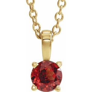 Natural Mozambique Garnet Birthstone Necklace