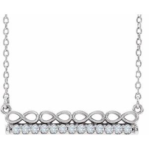 1/5 Ctw Natural Diamond Bar Necklace