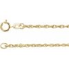 14K Yellow 1.5 mm Rope 7″ Chain