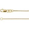 14K Yellow Gold-Filled .75 mm Box 16″ Chain