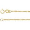 14K Yellow 1.2 mm Diamond-Cut Singapore 7″ Chain