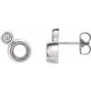 Sterling Silver 5 mm Round 1/8 CTW Natural Diamond Semi-Set Earrings