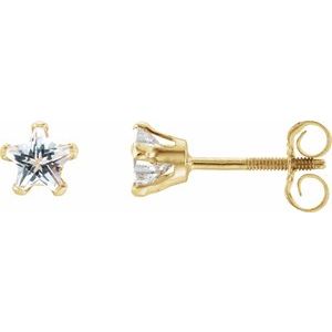 Youth Cz Star Earrings