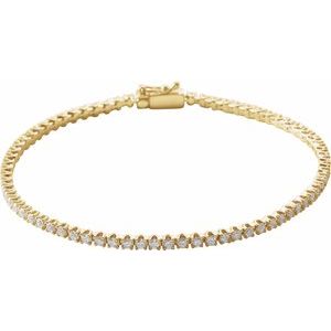 2 Ctw Natural Diamond Line Bracelet