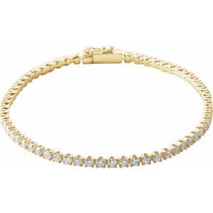 3 Ctw Natural Diamond Line Bracelet