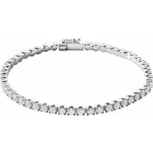 5 Ctw Natural Diamond Line Bracelet