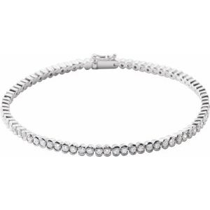 2 Ctw Natural Diamond Line Bracelet