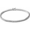 14K White 3 CTW Natural Diamond Line 7″ Bracelet