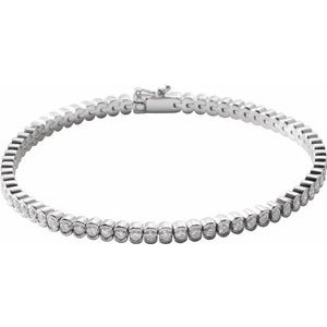 3 Ctw Natural Diamond Line Bracelet