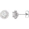 Platinum 1 7/8 CTW CTW Diamond Earrings